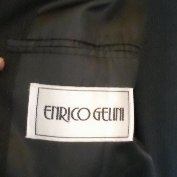 Enrico Gelini 52L Men’s Two Piece Black Pin Stripe Suit - Picture 9 of 9